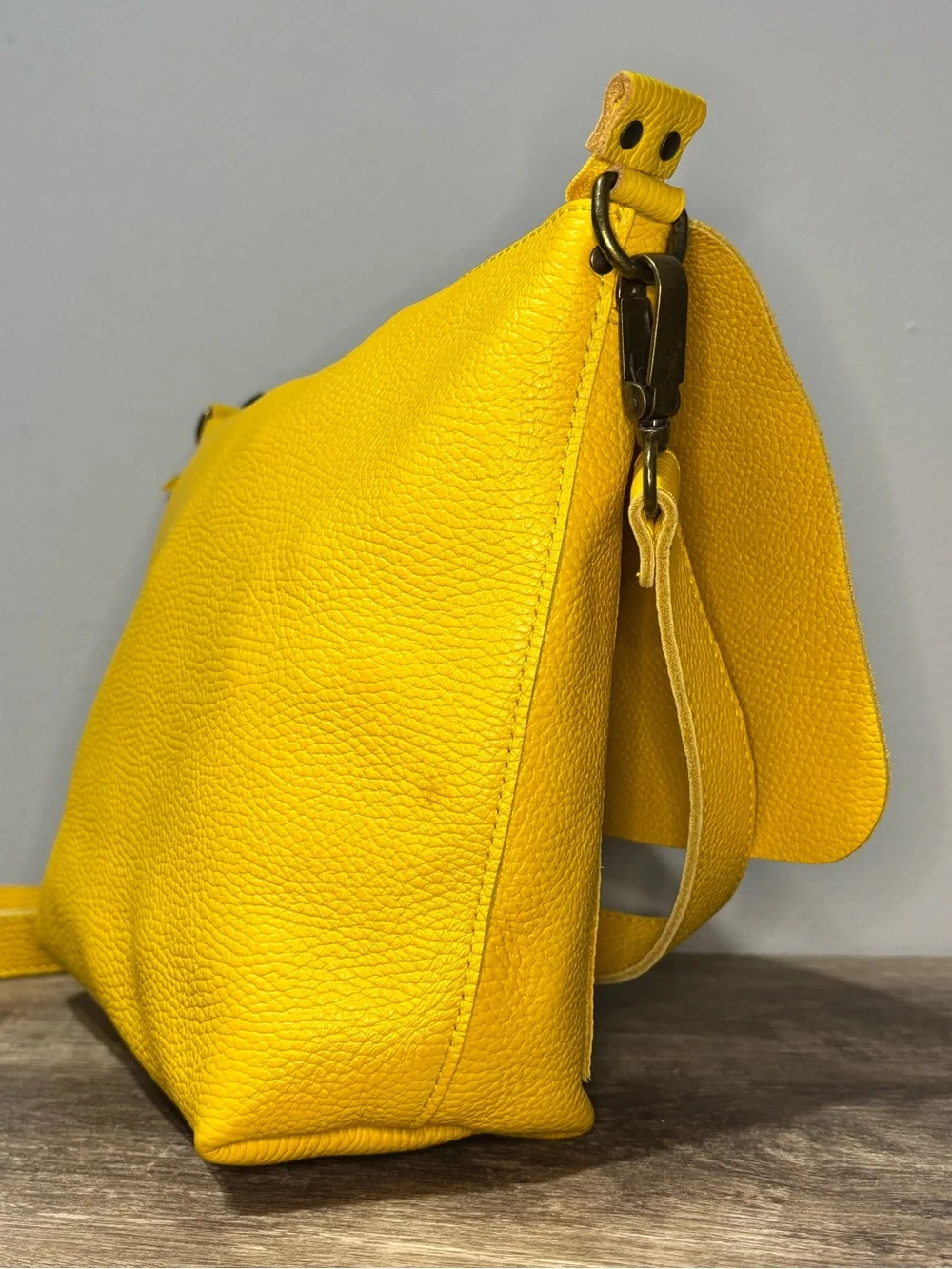 ELEVEN600 Pebbled Leather Crossbody Bag